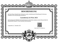 Zertifikat Luxembourg Prize 2021